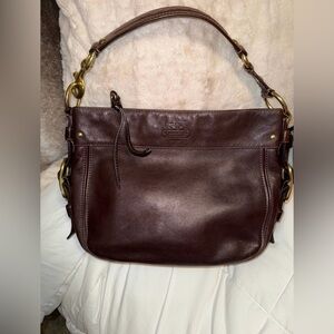 COACH BROWN HOBO SHOULDER BAG